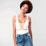 MAZE - Halter Bra Arnés Marrón TESTER - Bijoux Indiscrets Tester