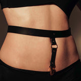 MAZE - Cinturón lencero Negro TESTER - Bijoux Indiscrets Tester