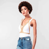 MAZE - Halter Bra Arnés Marrón TESTER - Bijoux Indiscrets Tester